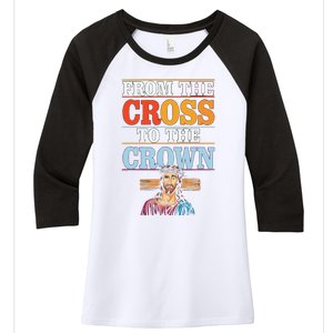 Easter Sunday Christian Believer Religious Jesus Christ Women's Tri-Blend 3/4-Sleeve Raglan Shirt