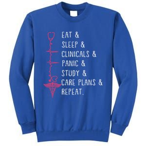 Eat Sleep Clinicals Panic Study Repeat Nurse Sutdent Nurse Funny Gift Sweatshirt