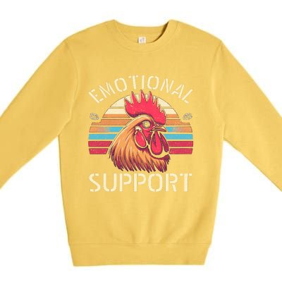 Emotional Support Chicken Cock Premium Crewneck Sweatshirt