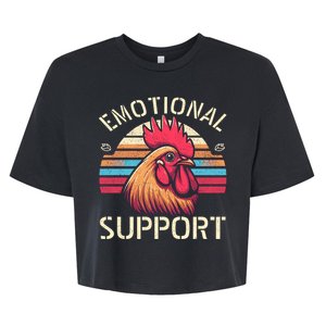 Emotional Support Chicken Cock Bella+Canvas Jersey Crop Tee