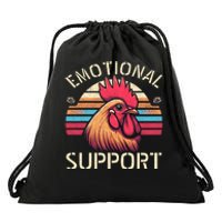 Emotional Support Chicken Cock Drawstring Bag