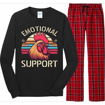 Emotional Support Chicken Cock Long Sleeve Pajama Set