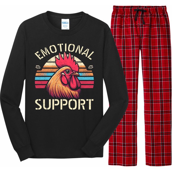 Emotional Support Chicken Cock Long Sleeve Pajama Set