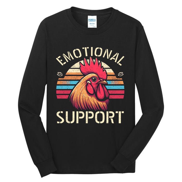 Emotional Support Chicken Cock Tall Long Sleeve T-Shirt