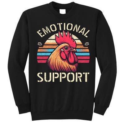 Emotional Support Chicken Cock Tall Sweatshirt