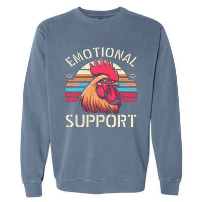 Emotional Support Chicken Cock Garment-Dyed Sweatshirt