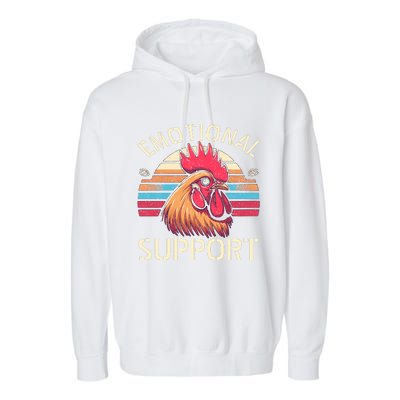 Emotional Support Chicken Cock Garment-Dyed Fleece Hoodie