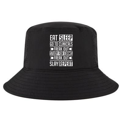 Eat Sleep Clinicals Repeat Funny Nursing School Student Meaningful Gift Cool Comfort Performance Bucket Hat