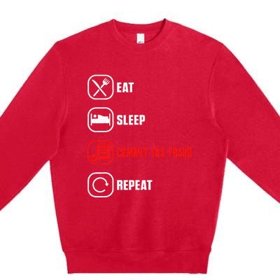 Eat Sleep Commit Tax Fraud Repeat Evasion Premium Crewneck Sweatshirt