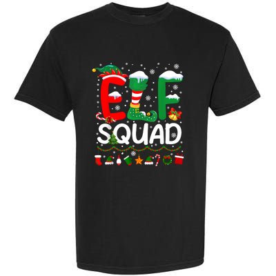 Elf Squad Christmas Family Matching Pajamas Funny Xmas Garment-Dyed Heavyweight T-Shirt