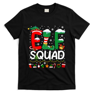 Elf Squad Christmas Family Matching Pajamas Funny Xmas T-Shirt