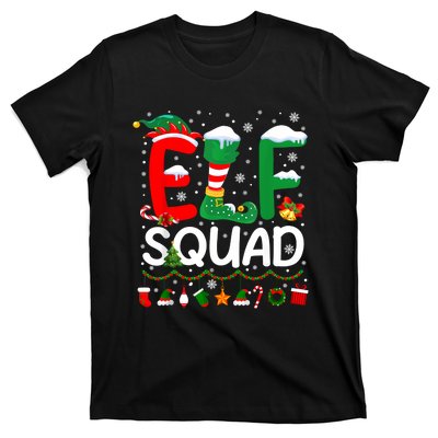 Elf Squad Christmas Family Matching Pajamas Funny Xmas T-Shirt