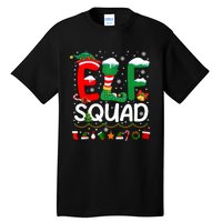 Elf Squad Christmas Family Matching Pajamas Funny Xmas Tall T-Shirt