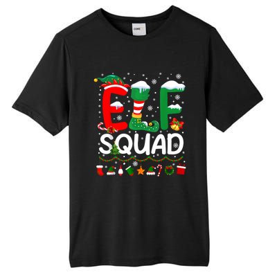 Elf Squad Christmas Family Matching Pajamas Funny Xmas Tall Fusion ChromaSoft Performance T-Shirt