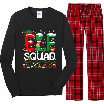 Elf Squad Christmas Family Matching Pajamas Funny Xmas Long Sleeve Pajama Set