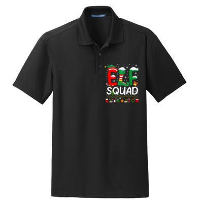 Elf Squad Christmas Family Matching Pajamas Funny Xmas Dry Zone Grid Polo