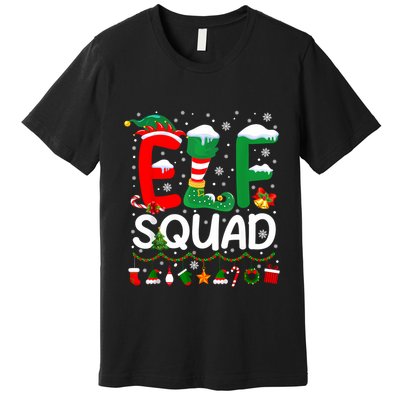 Elf Squad Christmas Family Matching Pajamas Funny Xmas Premium T-Shirt