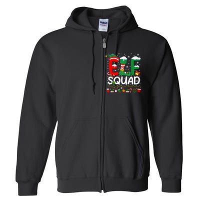 Elf Squad Christmas Family Matching Pajamas Funny Xmas Full Zip Hoodie