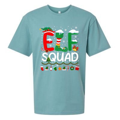 Elf Squad Christmas Family Matching Pajamas Funny Xmas Sueded Cloud Jersey T-Shirt