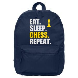 Eat Sleep Chess Repeat Perfect Chess Gift 16 in Basic Backpack