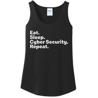 Eat Sleep Cybersecurity Gifts For Cyber Security Analyst Ladies Essential Tank