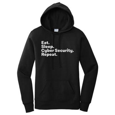 Eat Sleep Cybersecurity Gifts For Cyber Security Analyst Women's Pullover Hoodie