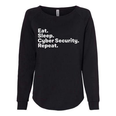 Eat Sleep Cybersecurity Gifts For Cyber Security Analyst Womens California Wash Sweatshirt