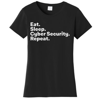 Eat Sleep Cybersecurity Gifts For Cyber Security Analyst Women's T-Shirt