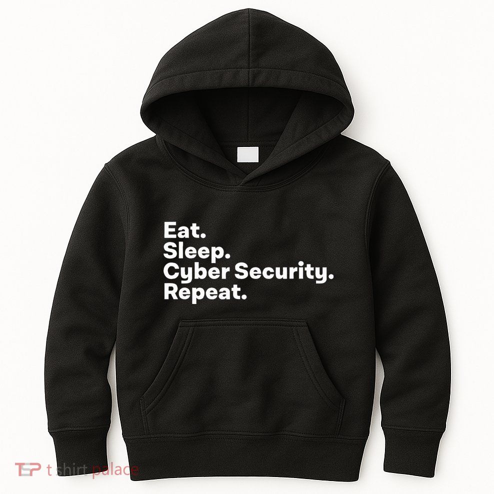 Eat Sleep Cybersecurity Gifts For Cyber Security Analyst Kids Hoodie