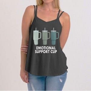 Emotional Support Cup Funny Coffee Lover Women's Strappy Tank