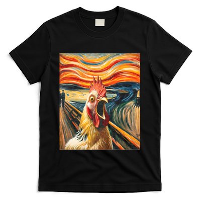 Expressionist Scream Chicken Lovers | Artistic Chicken T-Shirt