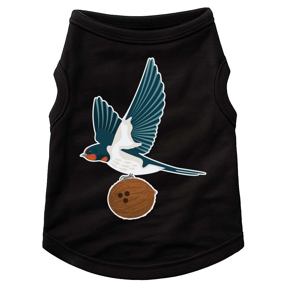 European Swallow Carrying A Coconut Holy Grail Great Gift Doggie Tank