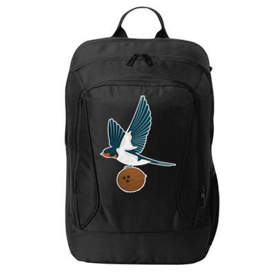 European Swallow Carrying A Coconut Holy Grail Great Gift City Backpack