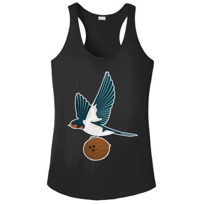 European Swallow Carrying A Coconut Holy Grail Great Gift Ladies PosiCharge Competitor Racerback Tank
