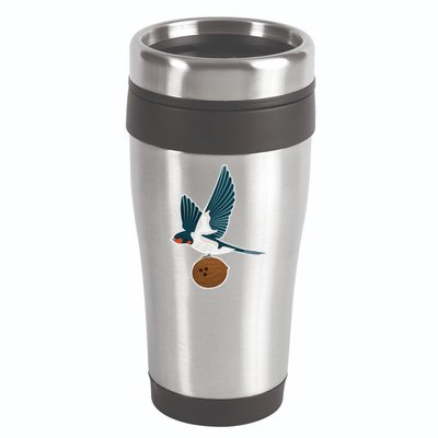 European Swallow Carrying A Coconut Holy Grail Great Gift 16oz Travel Tumbler