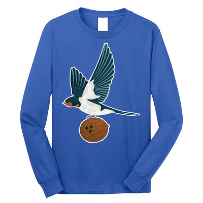 European Swallow Carrying A Coconut Holy Grail Great Gift Long Sleeve Shirt