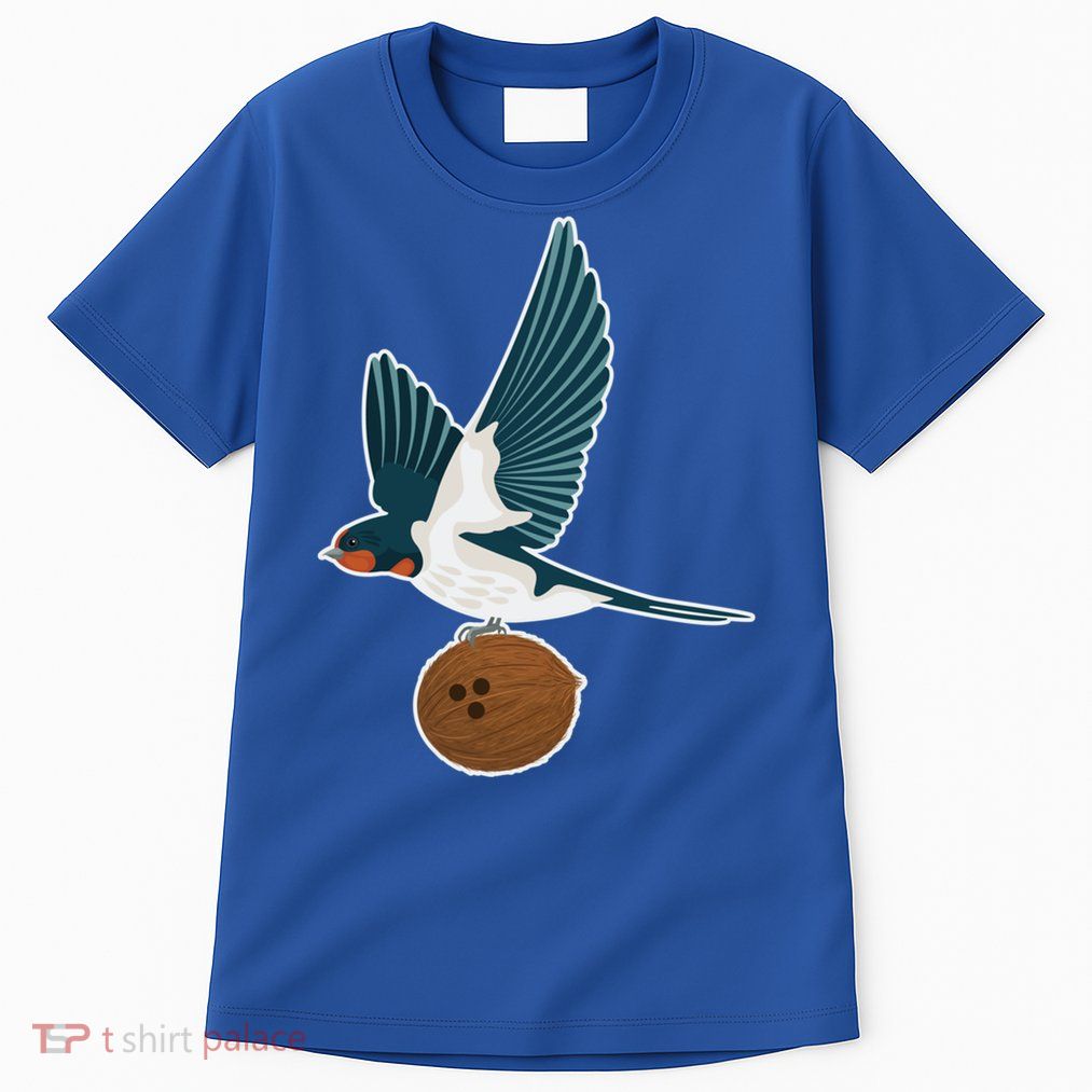European Swallow Carrying A Coconut Holy Grail Great Gift Tall T-Shirt