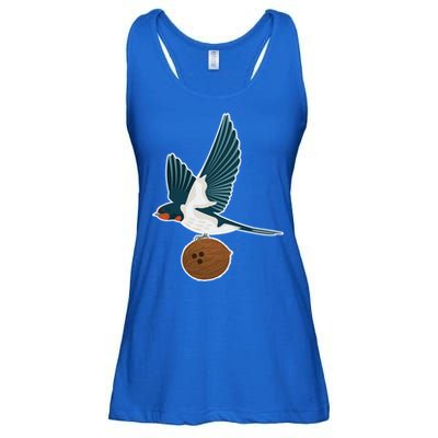 European Swallow Carrying A Coconut Holy Grail Great Gift Ladies Essential Flowy Tank