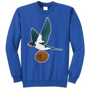 European Swallow Carrying A Coconut Holy Grail Great Gift Tall Sweatshirt