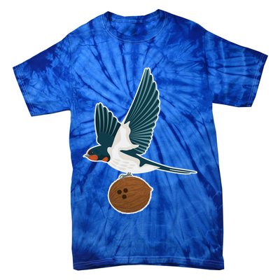 European Swallow Carrying A Coconut Holy Grail Great Gift Tie-Dye T-Shirt