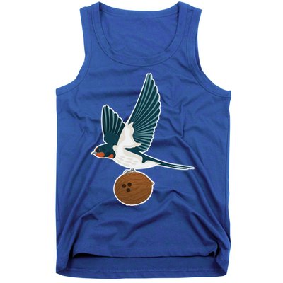 European Swallow Carrying A Coconut Holy Grail Great Gift Tank Top