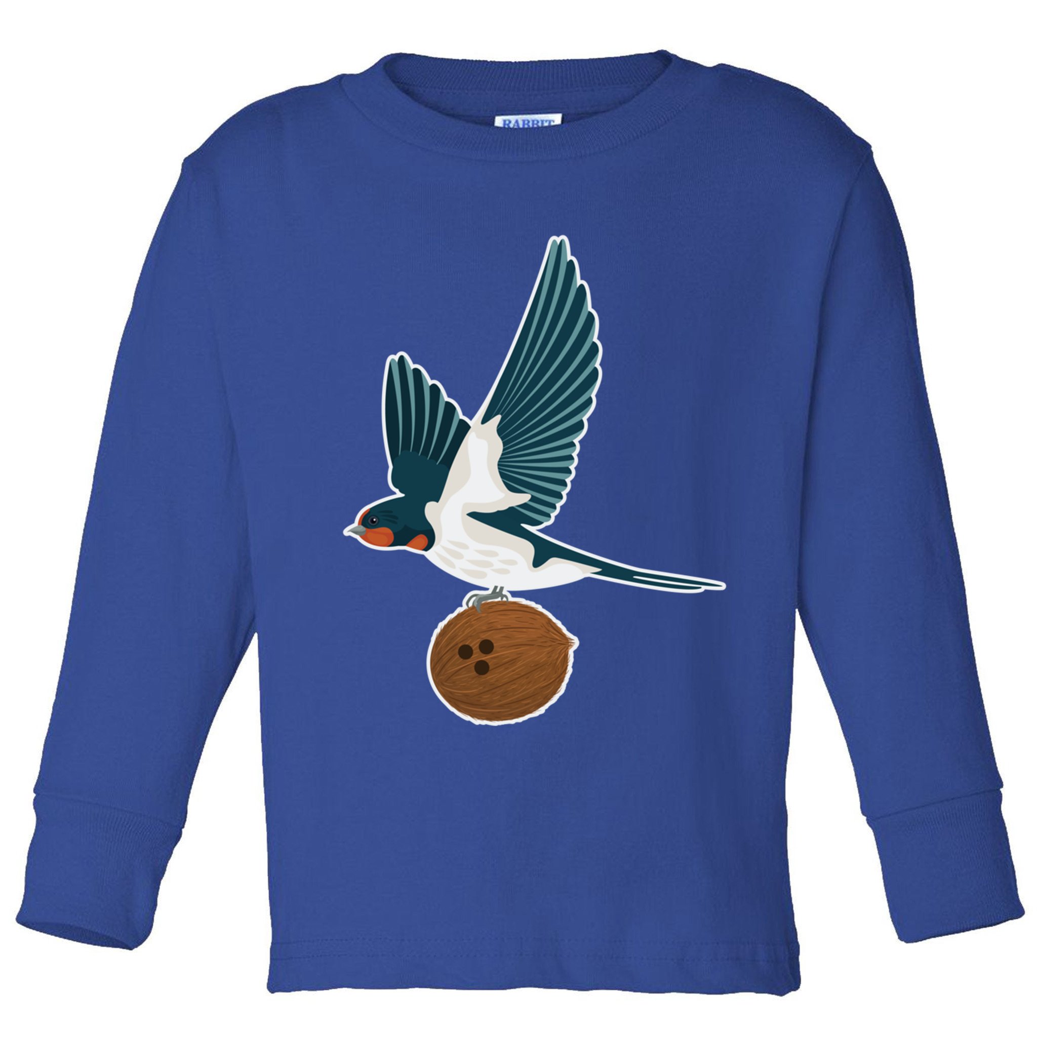 European Swallow Carrying A Coconut Holy Grail Great Gift Toddler Long Sleeve Shirt