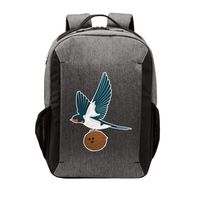 European Swallow Carrying A Coconut Holy Grail Great Gift Vector Backpack