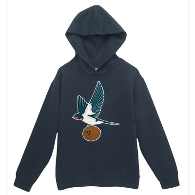 European Swallow Carrying A Coconut Holy Grail Great Gift Urban Pullover Hoodie