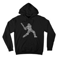 Eat Sleep Cricket Repeat Retro Cricket Hoodie