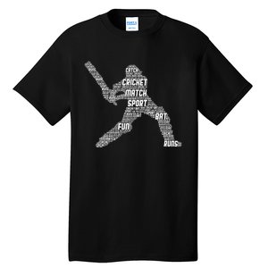 Eat Sleep Cricket Repeat Retro Cricket Tall T-Shirt