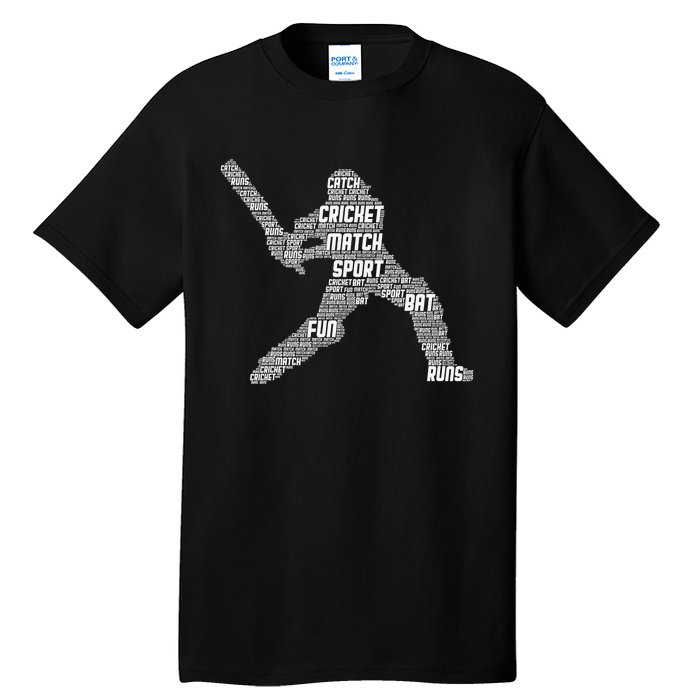 Eat Sleep Cricket Repeat Retro Cricket Tall T-Shirt