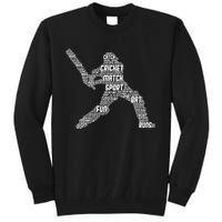 Eat Sleep Cricket Repeat Retro Cricket Tall Sweatshirt