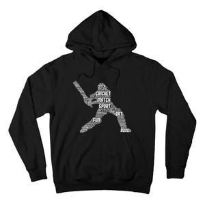 Eat Sleep Cricket Repeat Retro Cricket Tall Hoodie