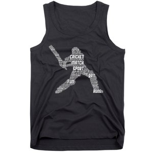 Eat Sleep Cricket Repeat Retro Cricket Tank Top